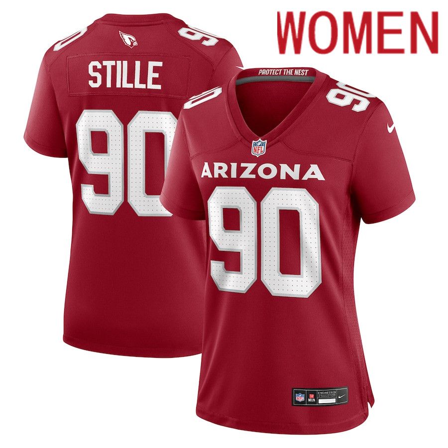 Women Arizona Cardinals #90 Ben Stille Nike Cardinal Team Game NFL Jersey->women nfl jersey->Women Jersey